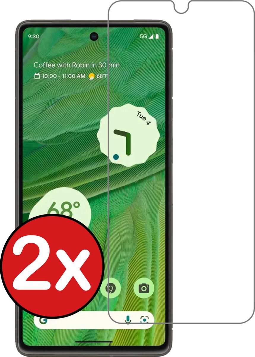 Screenprotector - Geschikt voor Google Pixel 7 Tempered Glas screen protector - 2 stuks Beschermglas