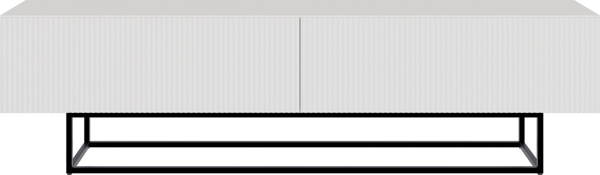 Selsey Veldio - TV-kast met 2 deuren, wit/zwart, 175 cm