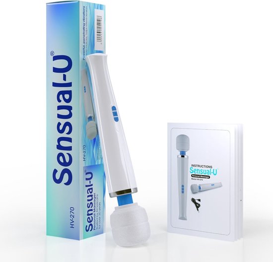 Sensual-U Premium Magic Wand Fluisterstille Vibrator Wit - Sensual-U - €36,90
