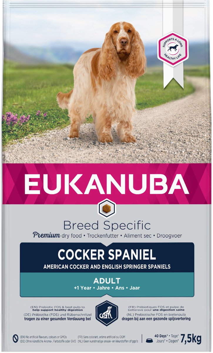 7,5kg Cocker Spaniel Eukanuba Breed Specific Hondenvoer