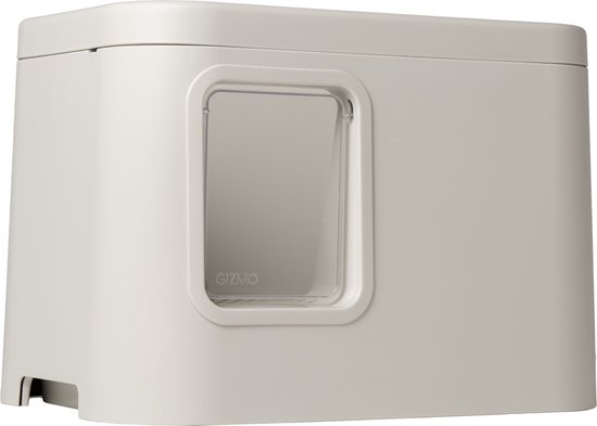 Bac à litière pour chat GIZMO - Wit - Système 2 couches pour granulés de bois - Pelle avec sacs - Toilettes Design pour chat