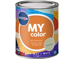 Histor MY Color Muurverf Extra Mat - Reinigbaar - Extra Dekkend - 1L - Olive Sprig - Groen