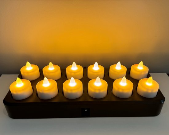 Oplaadbare LED Kaarsen Realistische Flikkering Inclusief Inductie Oplaadbare LED Kaarsen Realistische Flikkering Inclusief Inductie