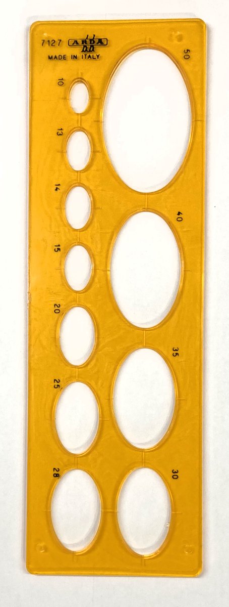 Arda - tekensjabloon ellipsen - oranje transparant