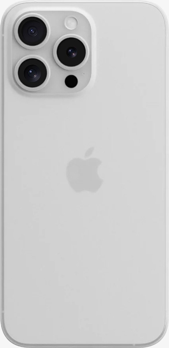 Silq Ultra Dun Hoesje geschikt voor iPhone 15 Pro Max - Frost Wit - Slechts 0,5mm dun!
