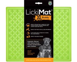 Lickimat Buddy XL - Groen - extra grote likmat voor honden - 25,5 x 30 cm