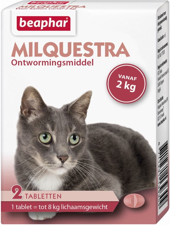 Beaphar Milquestra - Kat 2 Tot 12 kg - 2 tabletten