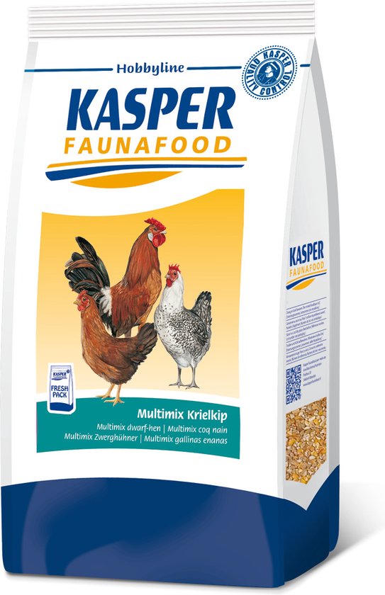 Foto: Kasper faunafood hobbyline multimix krielkip kippenvoer 4 kg