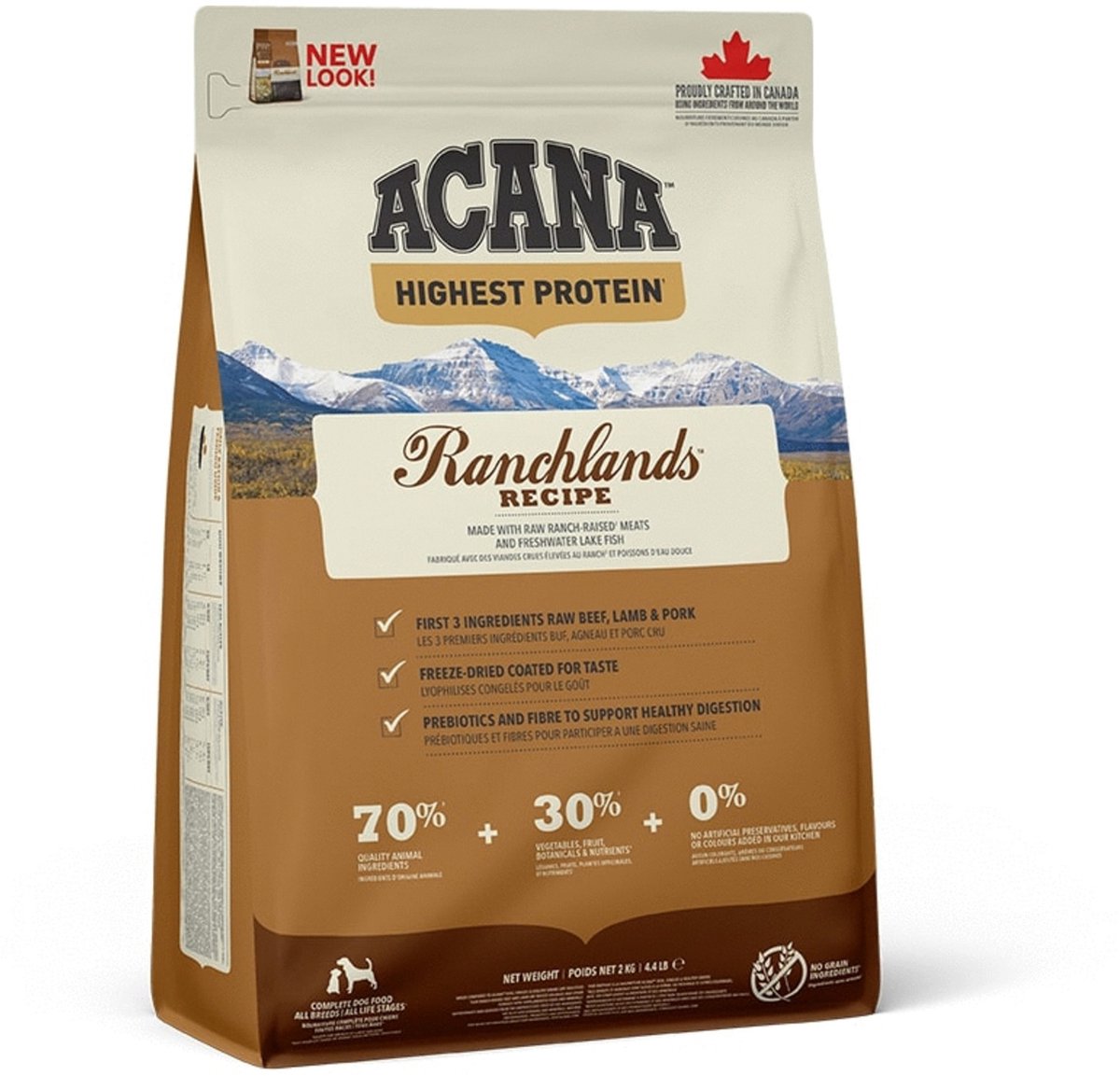 Acana Regionals Ranchlands Dog Highest proteïn - Hondenvoer - Rund - 2 kg