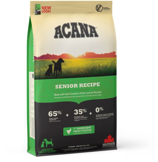 Acana Heritage Senior Dog Kip&Kalkoen - Hondenvoer - 11.4 kg