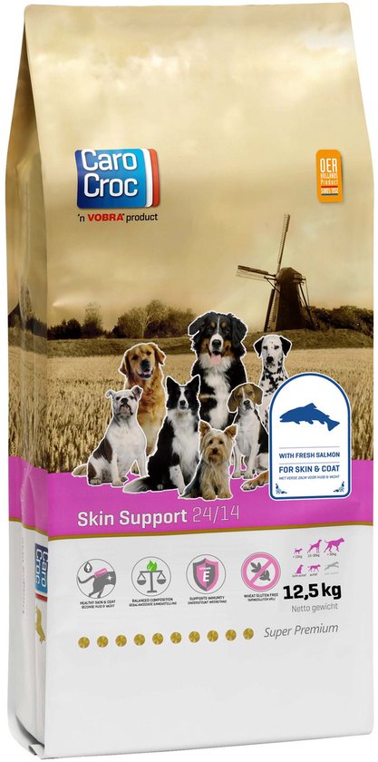 Carocroc Skin Support Gevogelte&Vis&Rijst - Hondenvoer - 12.5 kg