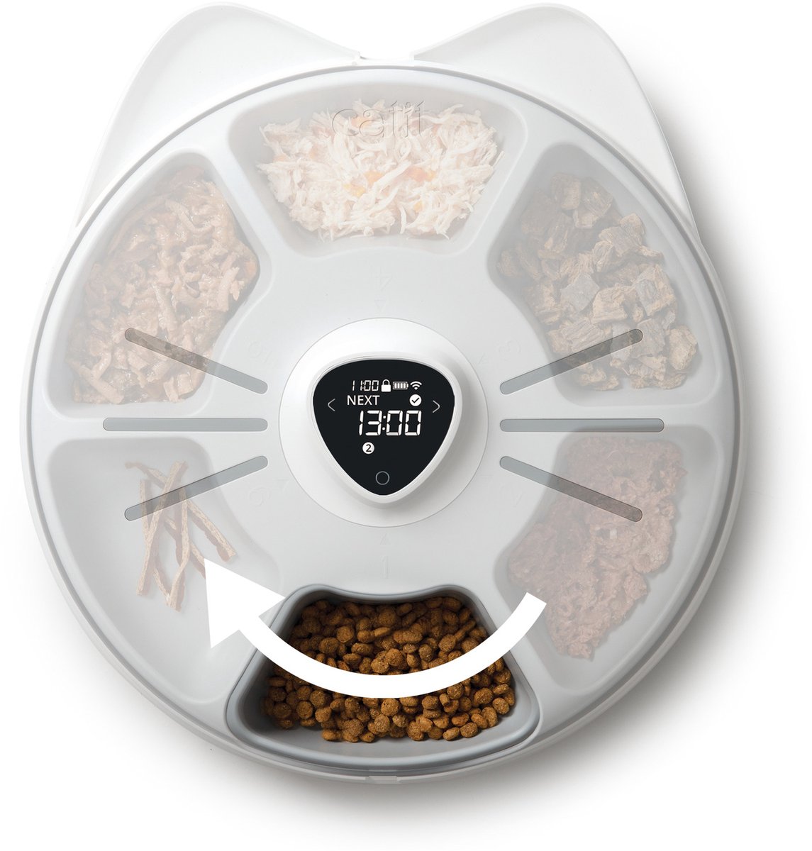 Catit Voerautomaat Kat - Pixi Smart 6-meal Feeder - 6 x - afbeelding 3