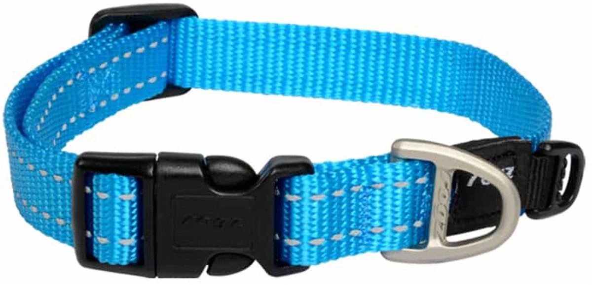 Rogz For Dogs Nitelife Hondenhalsband - 11 mm x 20-32 cm - Turquoise
