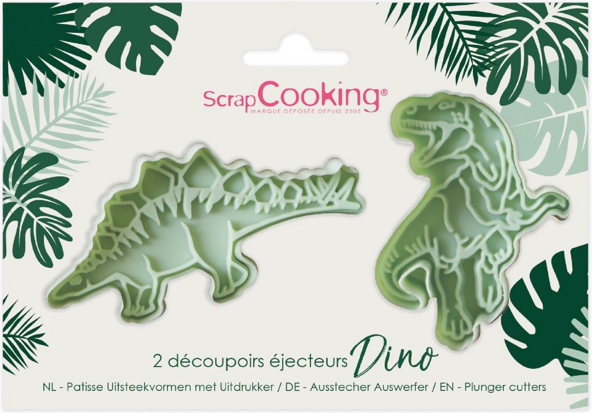 ScrapCooking Plunger Uitstekers Dinosaurus pk/2