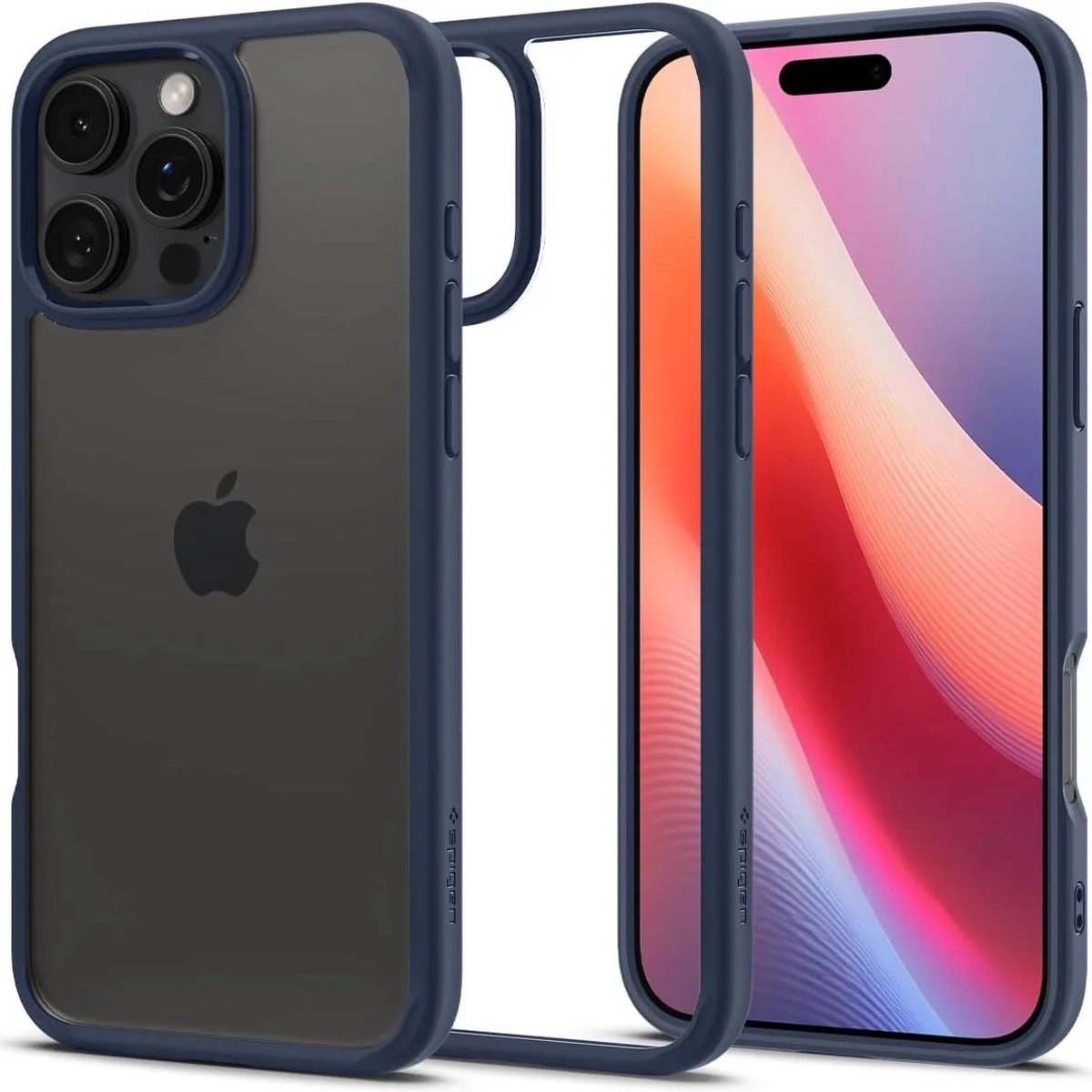 Spigen Geschikt voor Apple iPhone 16 Pro Max - Ultra Hybrid - Back Cover Hoesje - Blauw