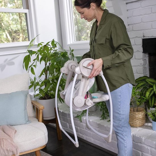 Elektrische Schommelstoel Baby - Baby Swing - Wipstoel Baby's met Speelboog - Beige van Kidzrock — afbeelding 3