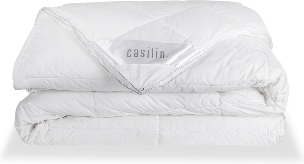 Casilin Donsdeken 2 Persoons 260 x 220cm Extra Breed Dekbed - Ganzendons - 4 Seizoenen - Hotelkwaliteit - Wit