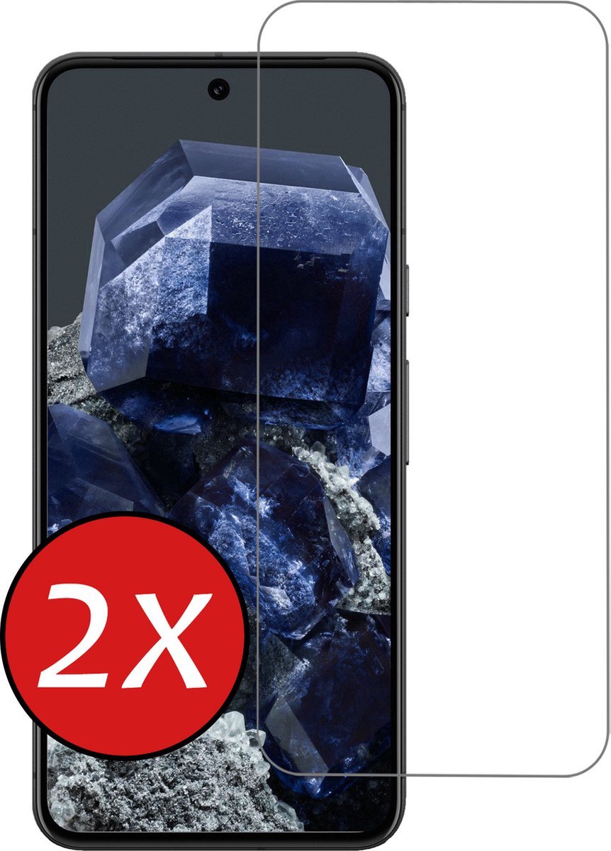 Screenprotector - Geschikt voor Google Pixel 8 Tempered Glas screen protector - 2 stuks Beschermglas