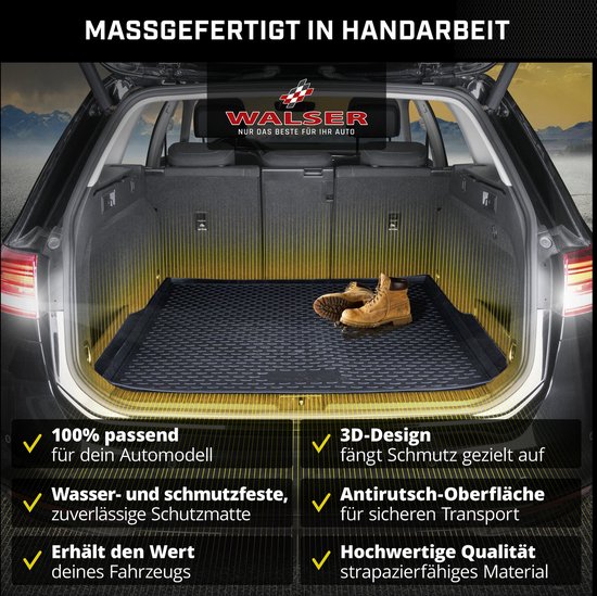 Tapis de coffre XTR adapté pour VW Tiguan II (AD1, AX1) 2016-Aujourd'hui, plancher de chargement supérieur