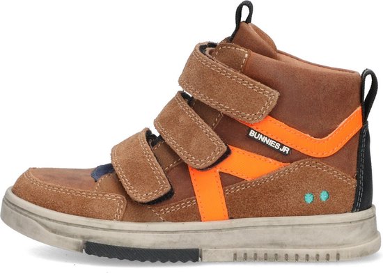 BunniesJR 224833-513 Baskets pour femmes hautes Garçons - Marron - Cuir - Fermetures velcro