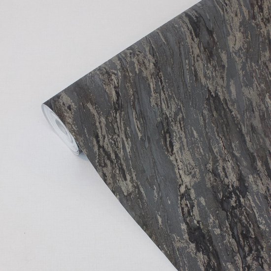 Dutch Wallcoverings - Venezia - Marbre noir pailleté - M663-29