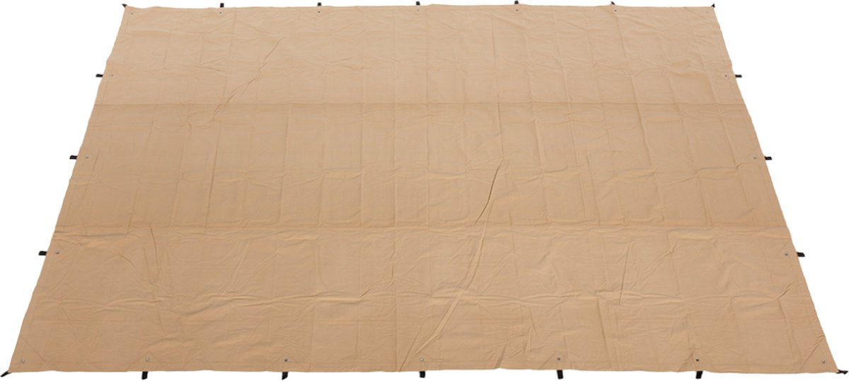 All Purpose Canvas Tarp - Rechthoekig 5x6m - Waterdicht, UV-bestendig en Duurzaam - Ideaal voor Kamperen, Bouwplaatsen en Bescherming van Buitenmeubilair - Versterkte Ringen voor Eenvoudige Bevestiging