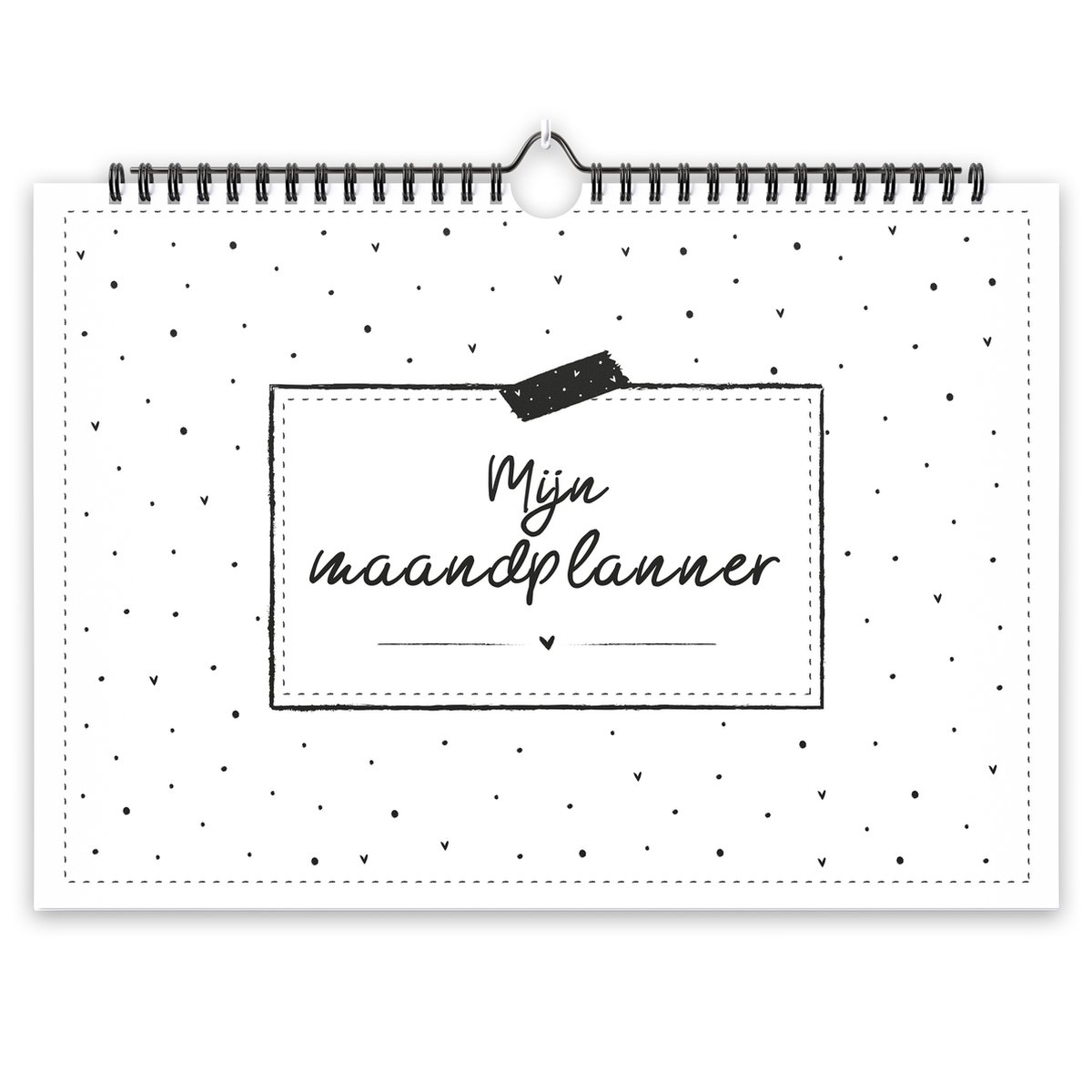 Fyllbooks - Mijn Maandplanner - Universeel en Ongedateerd - Zwart Wit
