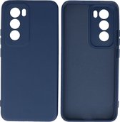 Coque adaptée pour OPPO Reno 12 5G – Coque arrière Fashion – Coque en Siliconen – Bleu marine