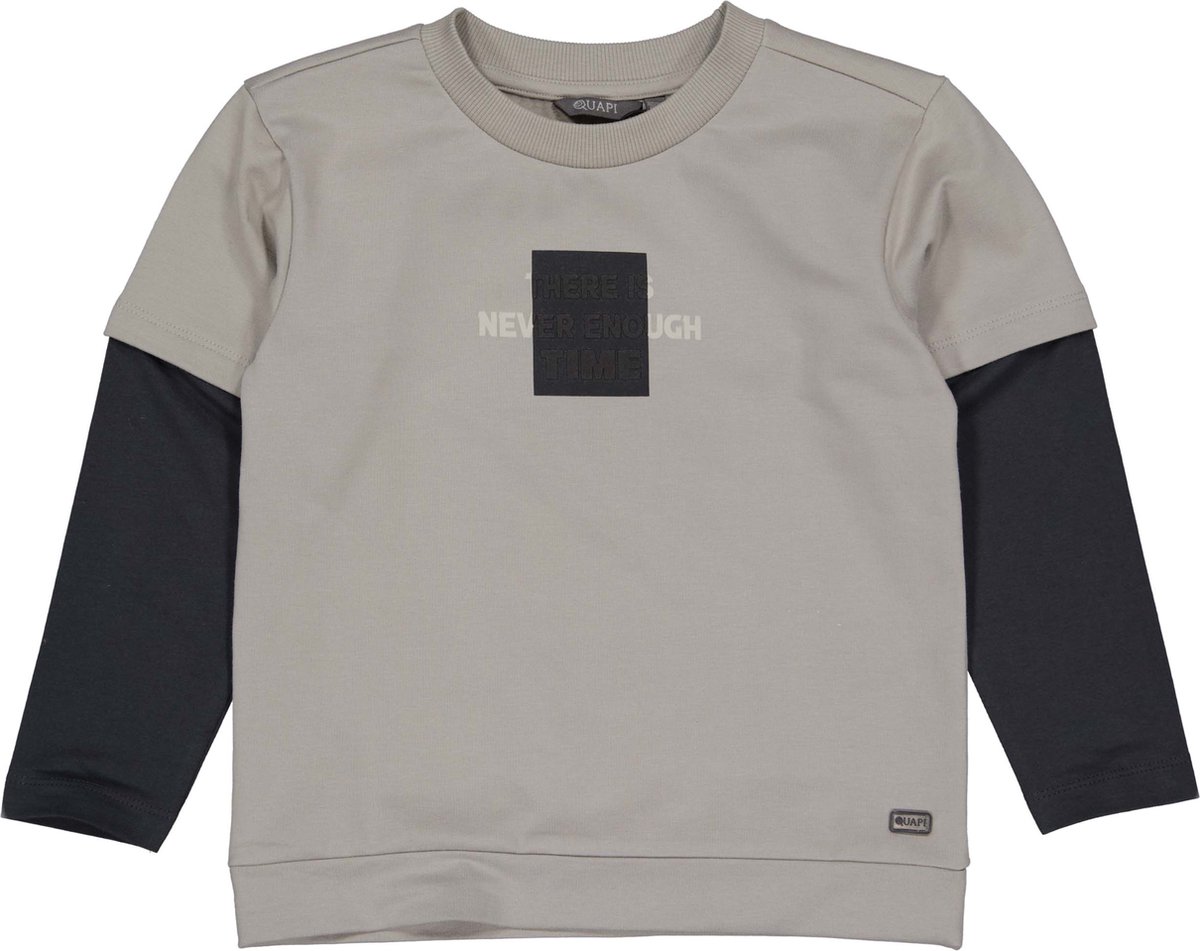 Quapi - Jongens sweater - Light Grey - Maat 122/128