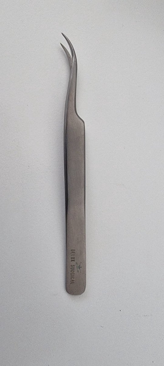 Goedkoopste Belux Surigcal / Punt Pincet Gebogen - Wimperpincet 12cm