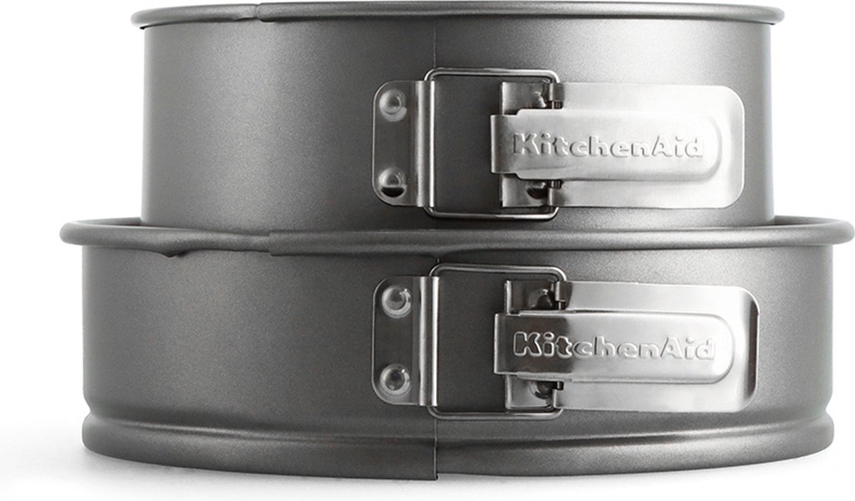 KitchenAid Bakeware-sets in gealuminiseerd staal – 2-delige ronde bakvormset - 20 en 24cm - PFAS-vrij