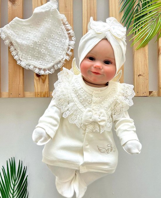Babysetje 5 delig Newborn kleding set meisje kraamcadeau engelenvleugels bol