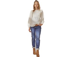 Naadloze zwangerschapsjeans met band denim stone