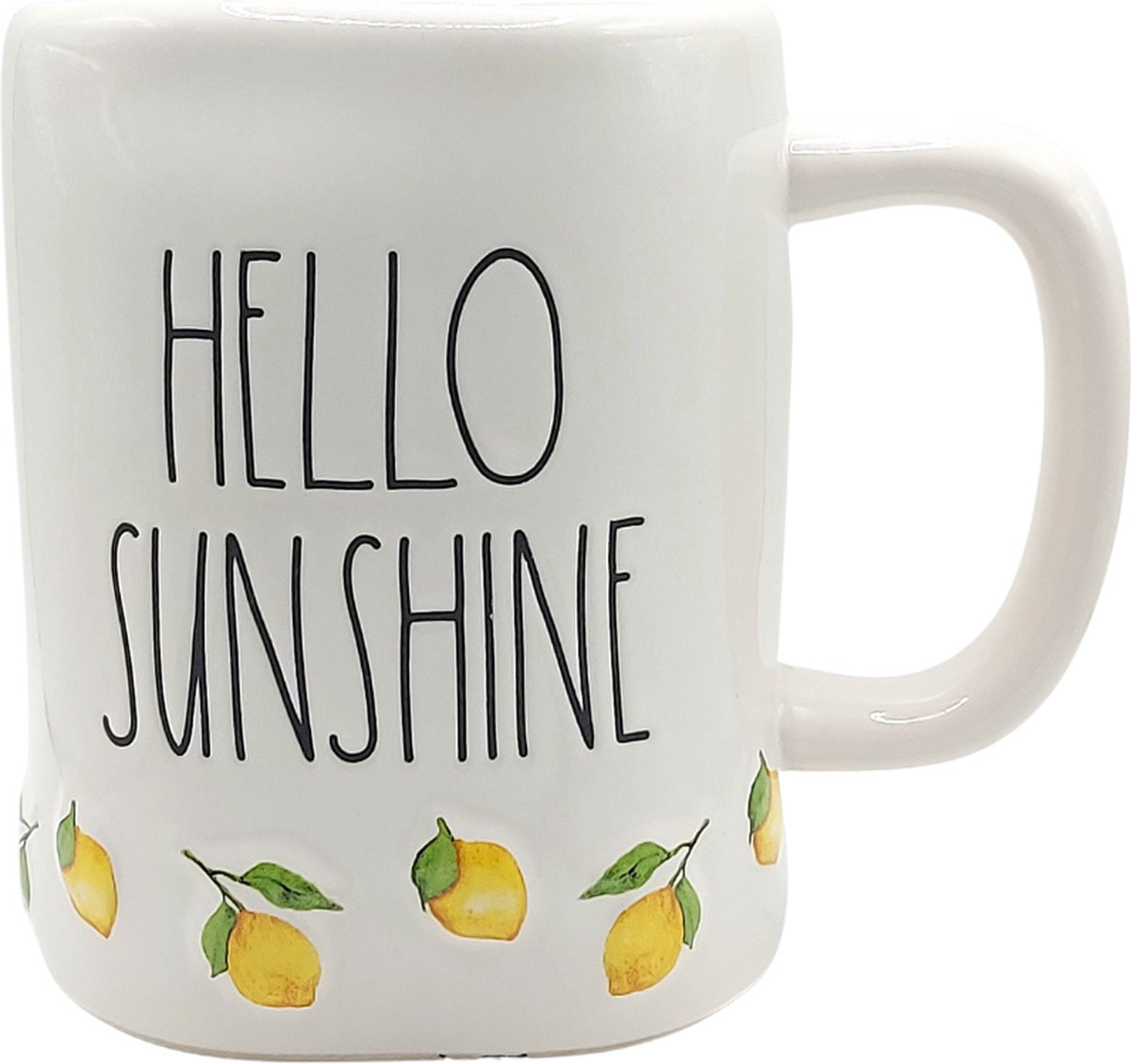 Rae Dunn - mok - grote mok - zomer - Hello sunshine - farmhouse decoratie - zomer decoratie - keuken - servies