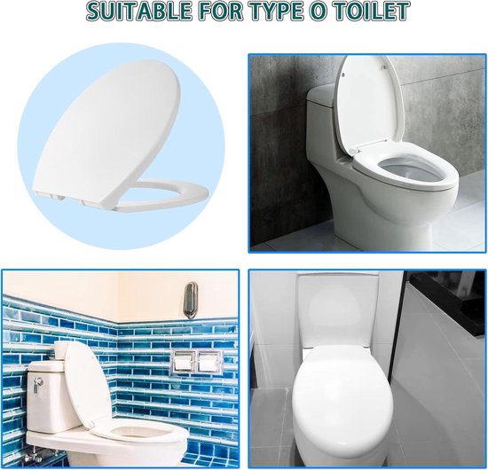 NAIZY Abattant WC Toilette Avec Fermeture Douce Siège De Toilette Frein