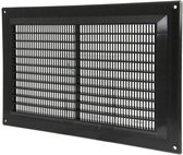 Europlast Ventilatierooster rechthoekig met grill 250x170 zwart - VR2517M