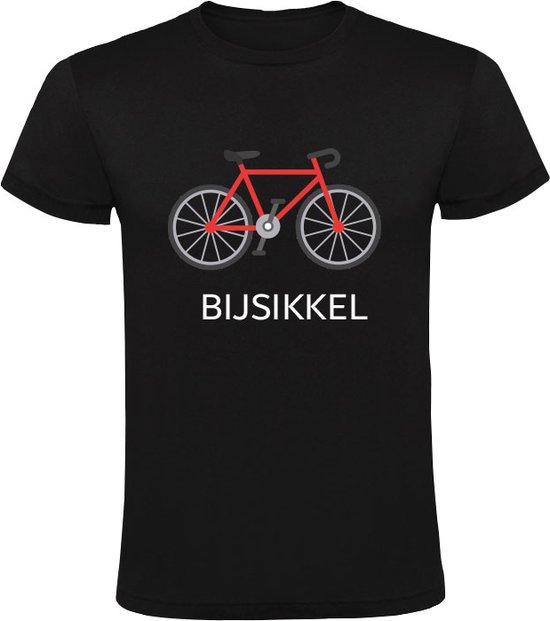 Bijsikkel Heren T-shirt Fiets Bycicle Wielrennen Fietsen