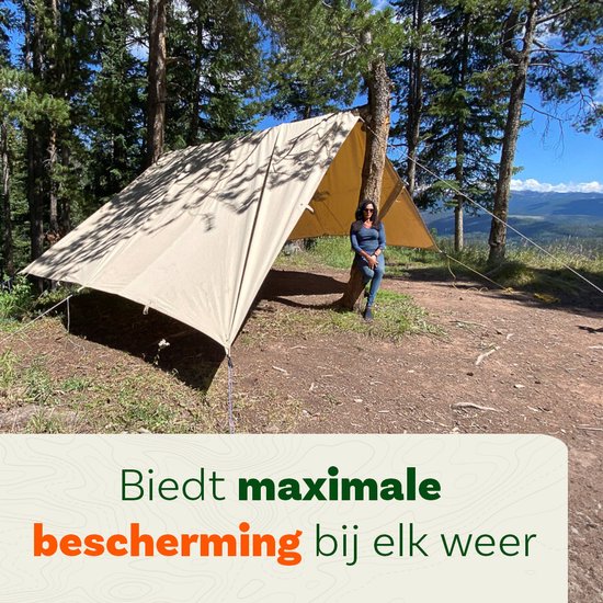 Bâche en toile tout usage - Carrée 6x6m (19,7x19,7 pieds) - Imperméable et durable - Idéale pour le Camping, les projets de construction, la Protection et l'utilisation en Plein air - Bâche robuste et résistante aux intempéries