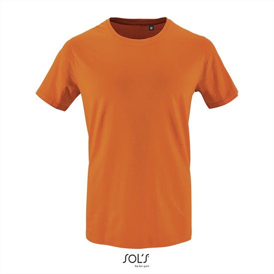 T-shirt manches courtes homme SOL'S Milo L02076 - orange - XL