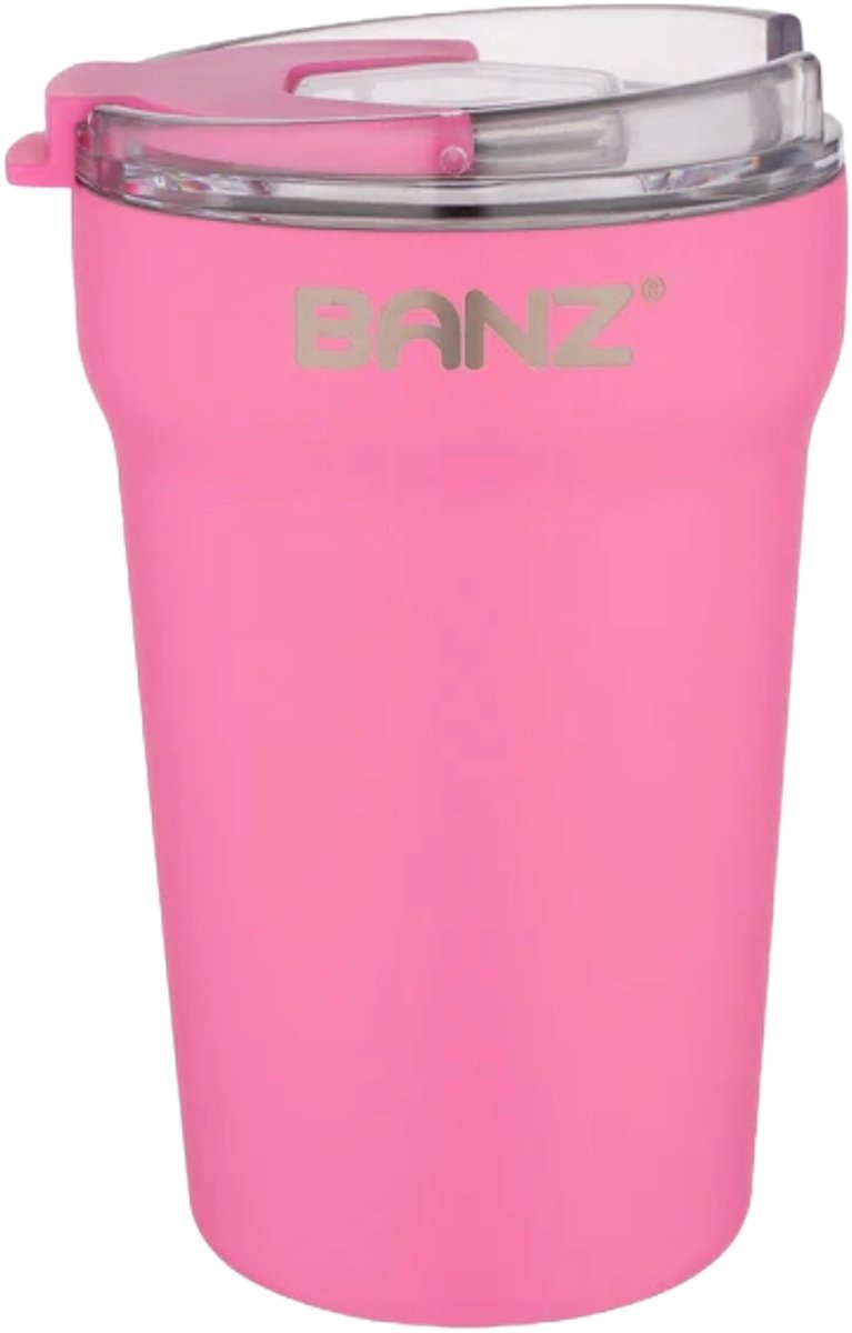 Banz Thermisch Geïsoleerde Stainless Steel Travel Cup Wildflower Pink