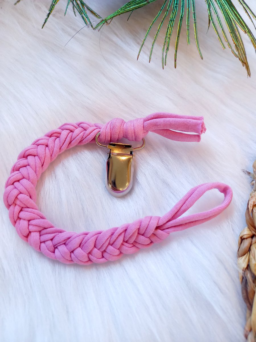 Goedkoopste Happy-by-Lies Speenkoord gevlochten Koraal