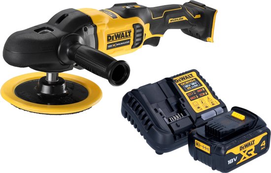 Polisseuse excentrique sans fil DeWalt DCM 849 M1 18 V 180 mm sans balai + 1x batterie 4,0 Ah + chargeur