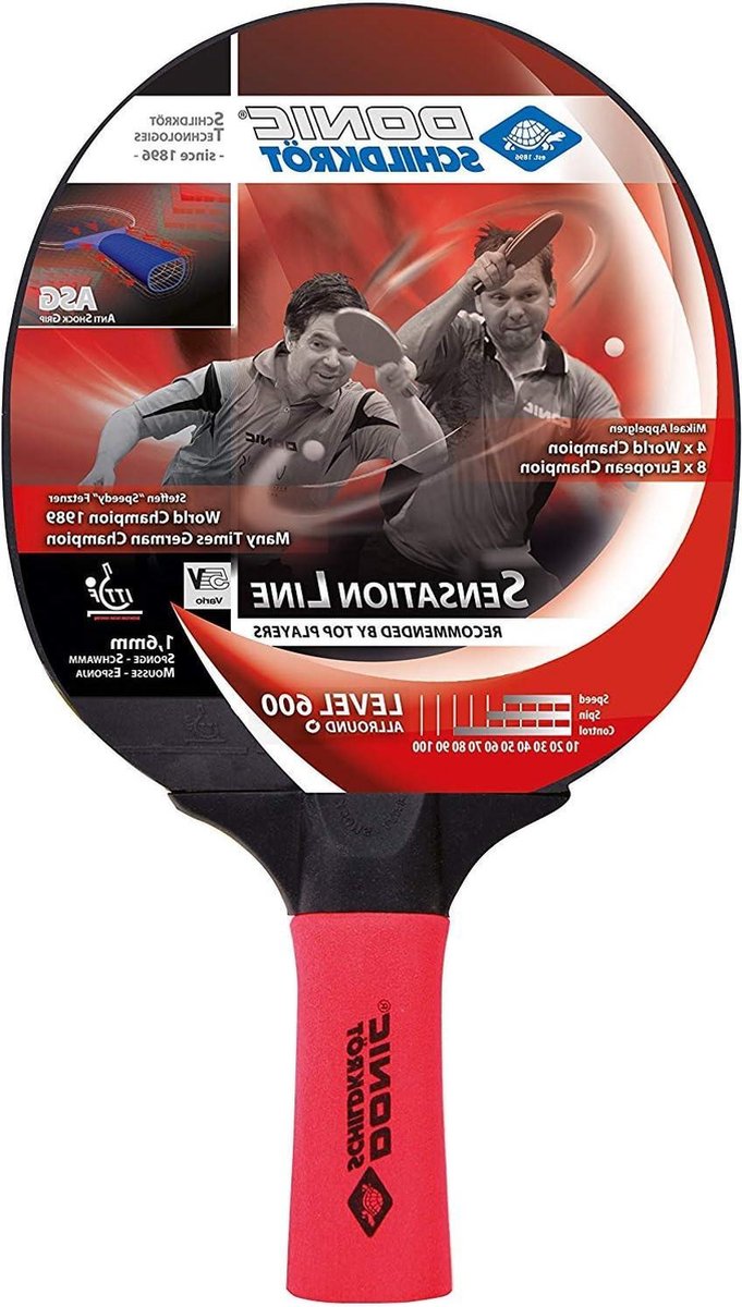 Tafeltennisracket Sensation Line 600 ASG-handgreep 16 mm spons Prestige - ITTF bekleding - Donic