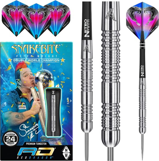 Snakebite Euro 11- 20 of 24 Gram Steeltip Tungsten Dartpijlen - Professioneel Darten met Flights en Shafts — afbeelding 5