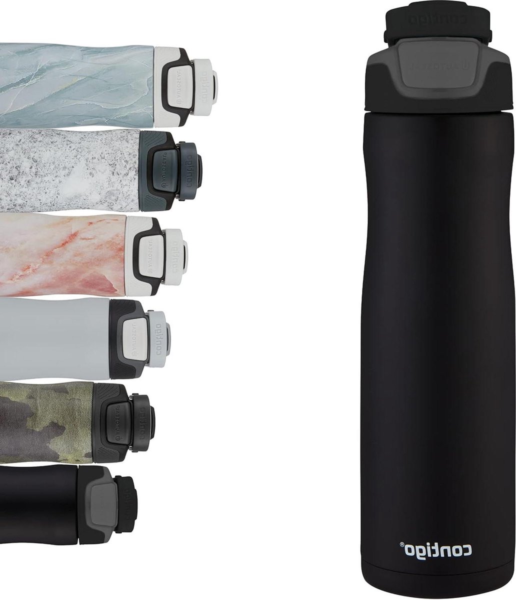 Grote BPA-vrije roestvrijstalen thermosfles met Autoseal Technologie lekvrij 28 uur koel voor sport en vrije tijd 720 ml