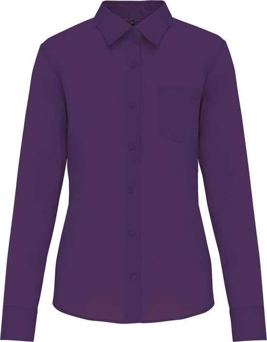 Kariban Overhemd in onderhoudsvriendelijk polykatoen-popeline dames K549 - purple - XL