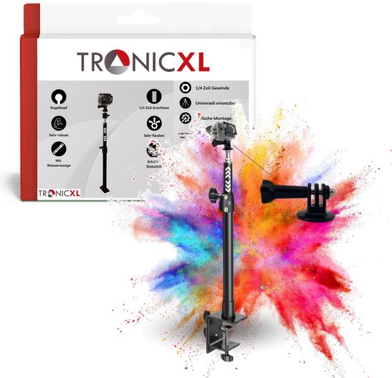TronicXL 210 cm statief 360° kogelkop - tripod voor uw camera, licht