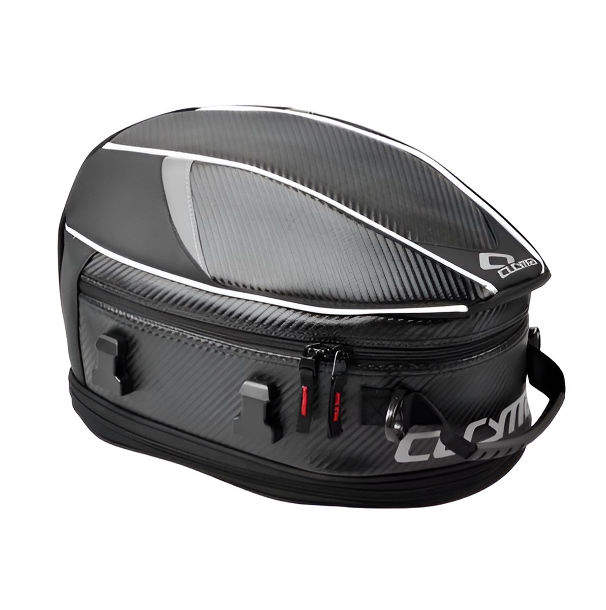 CarryQuest® - Motor Rugzak - Zadeltas Motor - Motorfiets Tas Achterzit Luggage - Motorrugzak - Waterdicht Oxford Katoen - Zwart - 37x21x17 cm - Inclusief Regenhoes