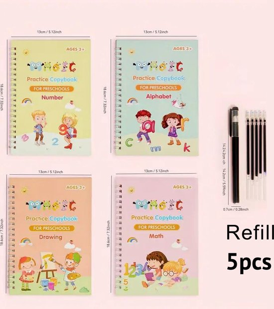 Magische 3D-Gestippelde Oefenboeken voor Kleuters - Set van  ... - cover