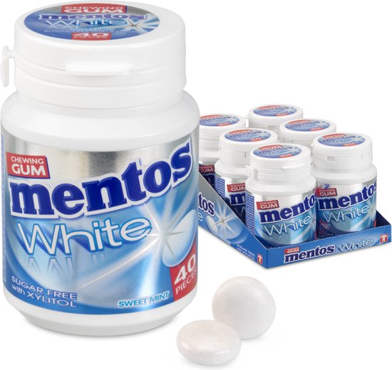 Mentos White Sweetmint Kauwgom - festival essentials